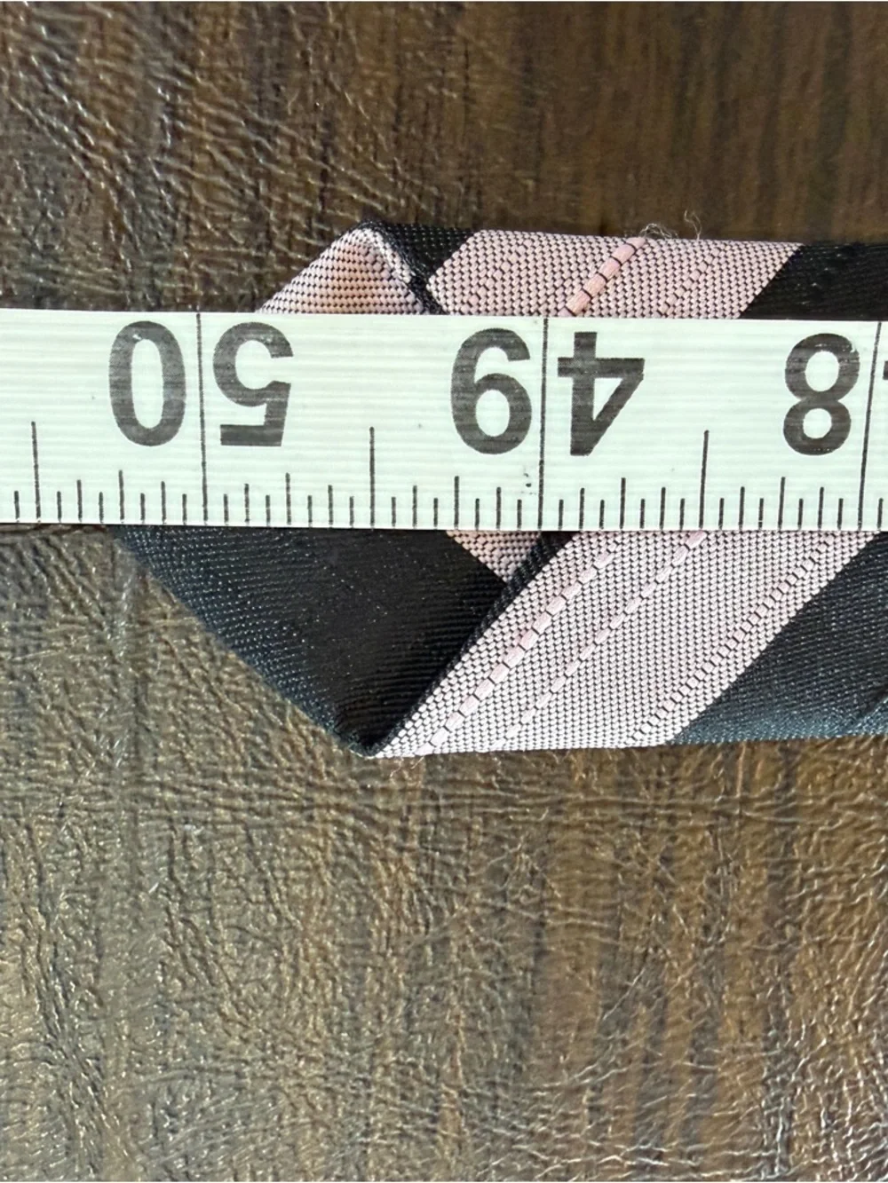 Striped Black and Light Purple Skinny Men's Tie